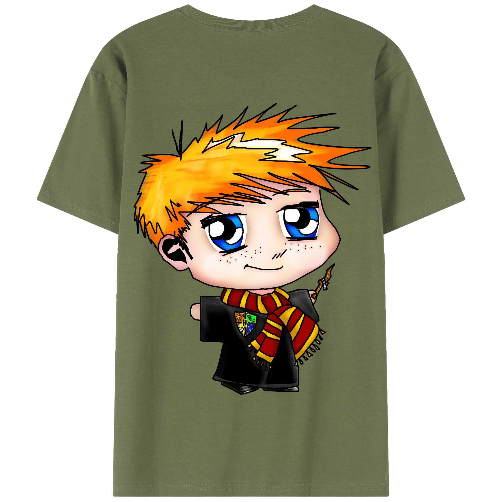 （画像用） Harry Potter ハリー・ポッターシリーズ 綿100％半袖Tシャツ（背面プリント）